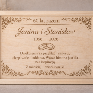 Pamiątka na 60tą rocznicę ślubu